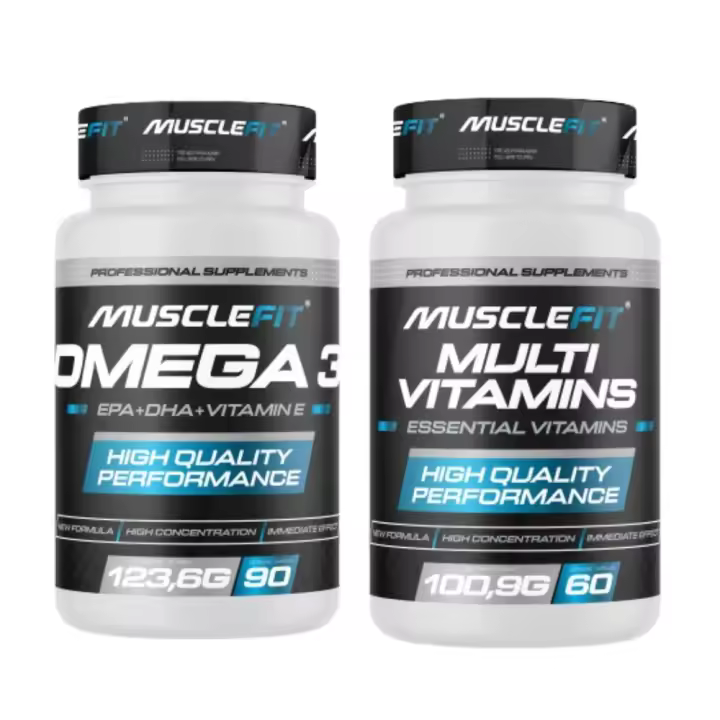 Pack Vitaminas esenciales - Multivitaminas 60 cáps + Omega 3 90 cáps + (regalo) - Musclefit │MUSCLECULT - 1