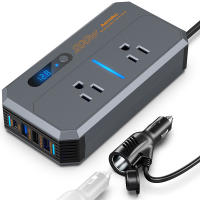 Inversor De Coche 200W DC 12V a AC 110V 220V Convertidor De Energía Automóvil Adaptador De Poder Con USB Tipo C Y Enchufe US EU - details 0