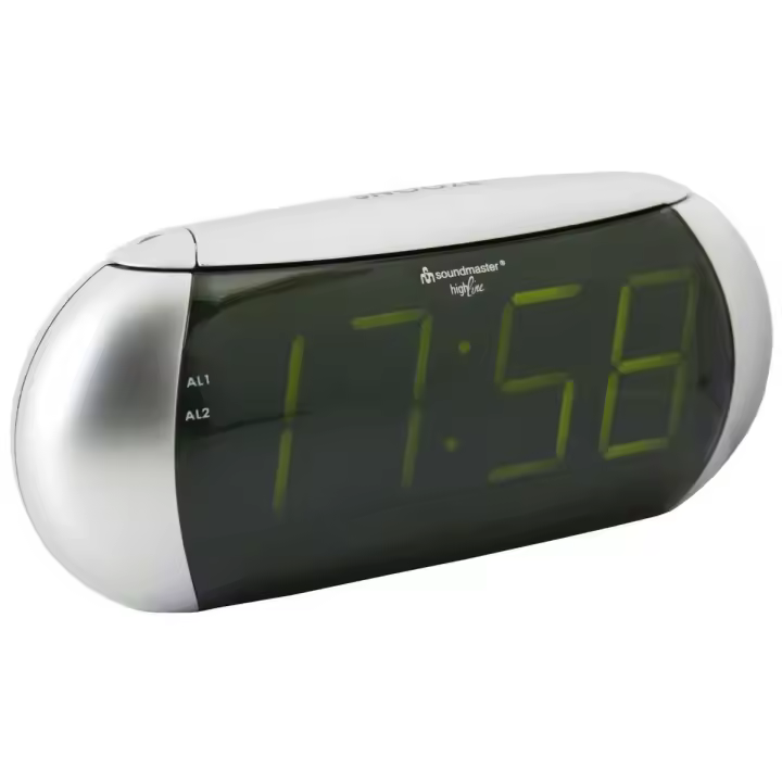Soundmaster UR8950SI Reloj Despertador Jumbo de Diseño con Pantalla Jumbo Ajustable y Alarma Dual - 1
