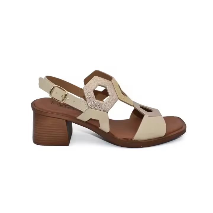 Invogue |Sandalias color beige | Mujer Textil Textil Textil acolchada - 1