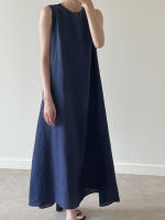 Vestido Largo Vintage De Algodón Y Lino Para Mujer REALEFT Sin Mangas Estilo Casual Suelto Con Cinturones Verano 2025 - details 31