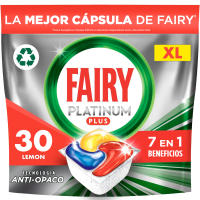 Fairy Platinum Plus Limón Cápsulas De Lavavajillas Todo En Uno,  Nuestra Mejor Limpieza Que Deja Los Platos Como Nuevos, Elimina La Falta De Brillo Y Evita La Cal. 60 Cápsulas - details 0