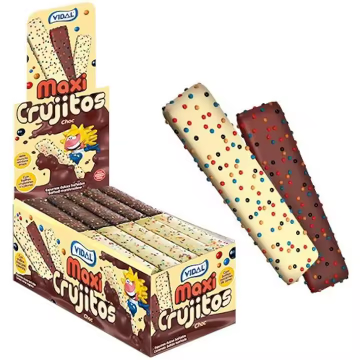 Vidal MAXI CRUJITOS CHOCO - NUBES/MARSHMELLOW ENVUELTOS DE CHOCOLATE - CAJA 75 UNIDADES - 1
