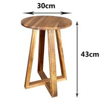 TENDANCE Taburete de baño con 4 patas Cruzadas y tapa de madera MDF - details 5