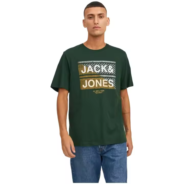 Camiseta marca Jack & Jones modelo 12237032-Mountain para niñ@ en color verde - 1