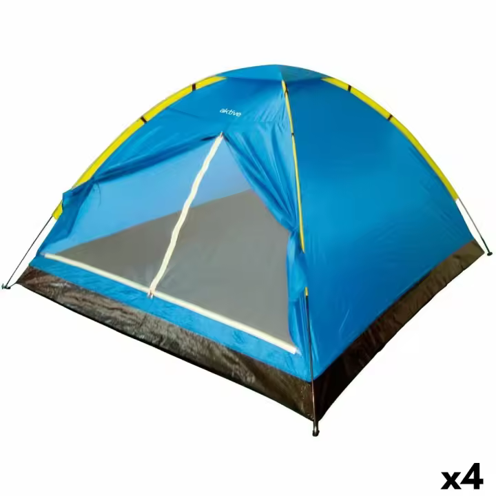 Tienda de Campaña Aktive 4 personas 210 x 130 x 240 cm (4 Unidades) - 1