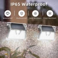 Luces Solares para Exterior, paquete de 4 Luces Solares de 33 LED para Exterior con sensor de Movimiento, iluminación de pared impermeable IP65, Fire solar inalámbrico para terroza, Escaleras - details 2