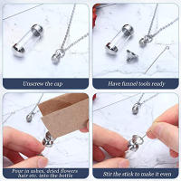 Joyería De Acero Inoxidable Para Cremación Portador De Restos De Amados Muertos Colgante Memorial De Vidrio Transparente Para Recordar a Nuestros Pequeños Amigos - details 4