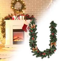 Guirnalda Artificial De Navidad De 5.9 Pies Decorada Con Conos De Pino Y Clusters De Bayas Para Fiestas De Invierno Y Agradecimiento - details 2