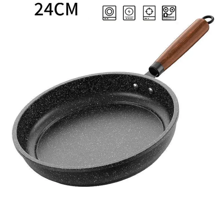 Sartén Antiadherente Maifanshi Para Freír Filetes Y Panqueques Universal Para Fogón Y Cocina Inducción Base Plana Gran Capacidad 24cm - 1