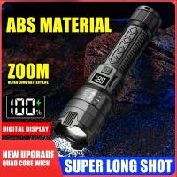 Linterna Táctica LED De Alta Potencia 2000LM Con Pantalla Y Luz USB Para Camping Pesca Emergencias Zoom Luz De Lectura - details 12