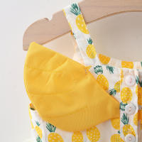 Vestido De Verano Para Bebé Niña Con Estampado De Ananas Vestido De Princesa Con Encaje Y Mangas Sin Mangas Vestido De Fiesta Para Niñas Edad 1-2 Años - details 6