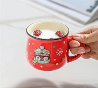 Taza De Cerámica De 350ML Para Regalo De Navidad Con Diseño De Santa Y Ciervo Taza De Café Para Oficina Y Hogar Taza De Leche Taza De Té - details 8