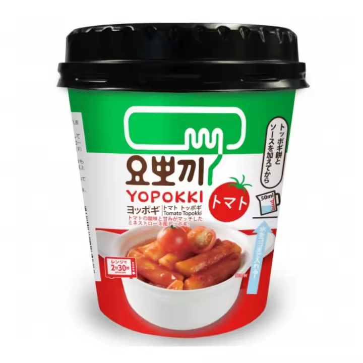 Young Poong Yopokki  Pastel de Arroz sabor tomate Topokki Cup 120g - 1