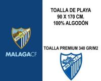 Toalla de Playa, piscina o baño Málaga Club de Fútbol 170X90 cm. 100% Algodón - Asditex Malaga - details 1