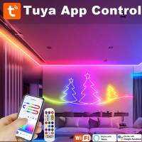 TUYA Fita De Leds Neón 5V 72LEDs/M Con Silicone Y Sincronización De Música RGBIC Dreamcolor Fita Cinegante Para Habitación - details 2