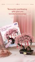 Bloques De Construcción Románticos De Sakura Arbolado En Maceta Con Luz Modelos De Bloques De Escritorio Decoración Educativa Para Niños Juguete De Montaje Regalos - details 2