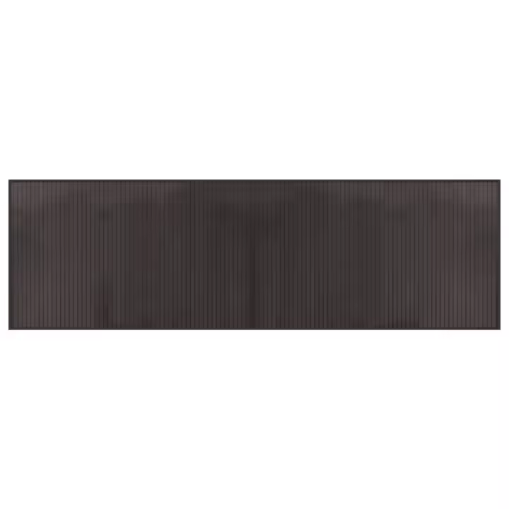 vidaXL Alfombra rectangular bambú 60x200 cm Color Negro,  Natural,  Marrón y mas Alfombras de área  Alfombra de Piso para Sala de Estar Dormitorio Habitación Salón - 1