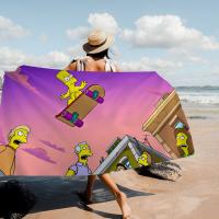 Toalla De Playa Divertida De Simpson Tamaño Grande Absorbente Microfibra Para Niños Toalla De Baño Para Natación Y Viajes - details 10