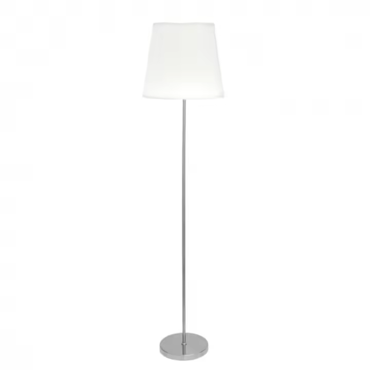 Lámpara de Pie FABRILAMP Maldivas 1xe27 Niquel/Blanco 40D - Diseño Moderno - 1
