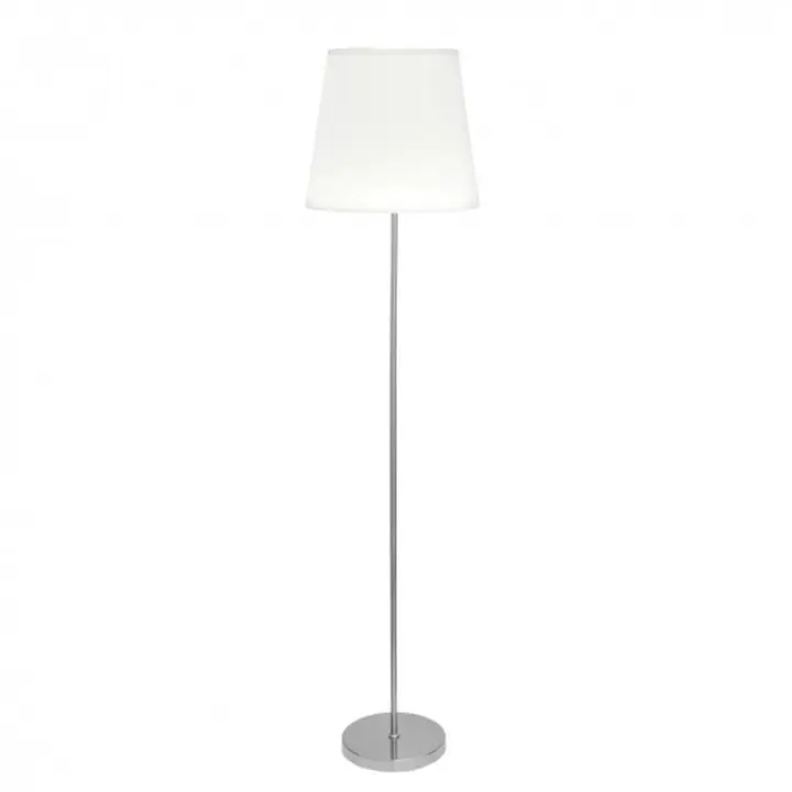Lámpara de Pie FABRILAMP Maldivas 1xe27 Niquel/Blanco 40D - Diseño Moderno - 1