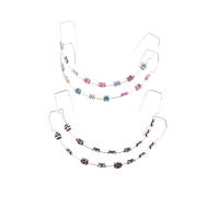 1 Par De Decoraciones Colores Para Dientes Con Alambre De Metal Y Ligaduras Ortodónticas Adornos Dentales Temporales Para La Piel - details 3