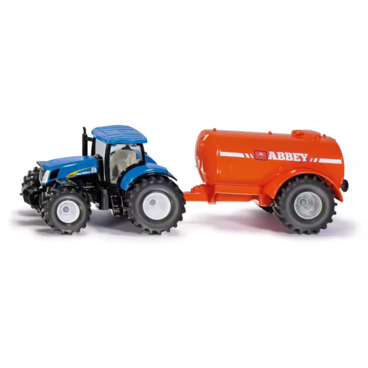 Siku - Nuevo Holland Cisterna - Atractiva Combinación Metal y Plástico - Modelo Agrícola 1:50 - 1