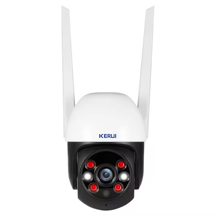 Cámara PTZ WiFi IP KERUI 5MP Tuya Seguridad Exterior Doméstica Con Zoom Digital 4X Visión Nocturna Doméstica CCTV Vigilancia De Video Negro - 1