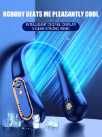 Ventilador de cuello colgante con pantalla Digital, Ventilador eléctrico sin aspas, banda para el cuello, Mini enfriador de aire portátil, recargable por USB - details 18