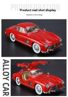 Modelo De Coche Clásico 1:24 Benz 300SL 1936 Con Sonido Y Luz Juguete Educativo Para Niños Coleccionable De Metal Regalos Para Cumpleaños - details 11