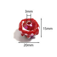 5Pcs Acrylic Redondas Para Pastel round Beads Pintadas a Mano Accesorios Para DIY Bracelete Cadena De Teléfono Joyería - details 0
