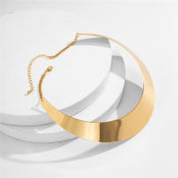Collar Gargantúa De Metal Exagerado Para Mujer Cadena Ancha Y Suave En Color Oro Estilo Punk Bijoux Steampunk Joyería De Moda Para Fiesta - details 7