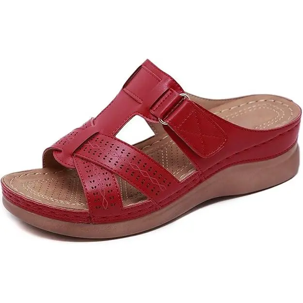 Sandalias de Punta Descubierta Mujer Mulas Plataforma Fashion Sandalia de Cuña Cómodos - 1