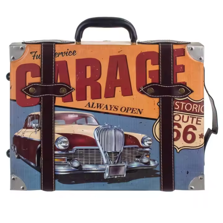 SIGNES GRIMALT Placa Metal Decorativa Vintage Signes Grimalt By Sigris - Forma de Maleta 39x4.5x40.5cm - 1