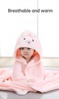 Toalla De Baño Para Bebé Con Capucha Suave Y Absorbente De Velours Coral Cálida Y Suave Ropa De Cama Para Niños Recién Nacidos Niño Y Niña - details 7