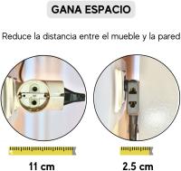 Pack 2 Ladron Enchufe Multiple Plano de 3 Tomas Diseño Fino: Ideal para Espacios reducidos Cabezal Giratorio 180º Adaptador Americano y Europeo Sello CE 250 V Toma Tierra 10A () - details 5