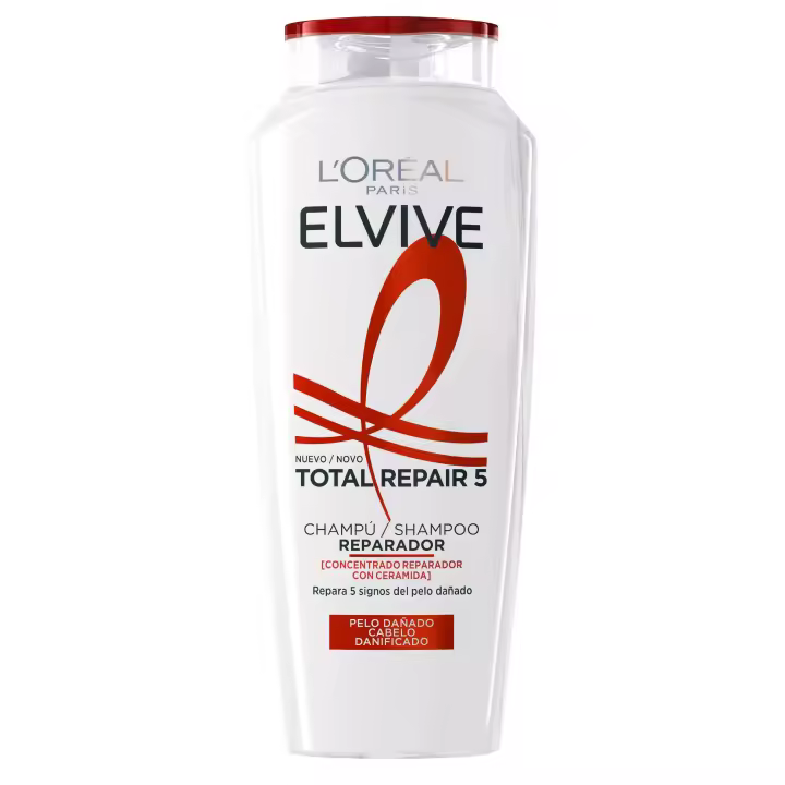 L’ORÉAL PARIS Elvive Total Repair 5 Champú Reparador Para El Pelo Dañado 400ml - 1
