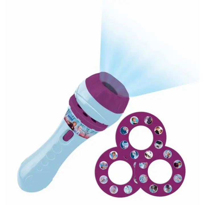 LEXIBOOK - Proyector de cuentos y linterna, Frozen - 1