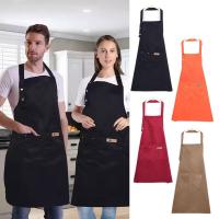 Nueva Moda Del Delantal De Cocina Para Mujer Y Hombre Chef Trabajo Delantal Para Barbacoa Restaurante Bar Tienda Salones De Belleza Estudios Uniforme - details 7