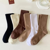5 Pares De Calcetines Casuales Para Mujer En Color Sólido Transpirables Cómodos De Alta Calidad Deportivos Calcetines Femeninos - details 0