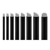 50PCS Juego De Agujas De Microblading PMU Tatuaje Permanently Maquillaje Microblade 9Pin 12 14 16 U18 Para Lápiz De Cejas Manual Negro - details 2