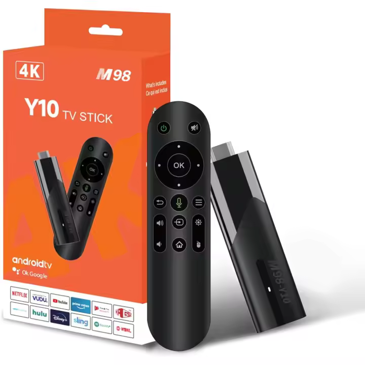 Mini TV Stick Android 13 2GB+16GB 4-8K Control Remoto por Voz Bluetooth 2.4G+5G WiFi+BT4.0 Smart TV Box Android TV Stick transmisión rápida, Voz Alexa, Controles de TV (Y10-Andriod 13) - 1