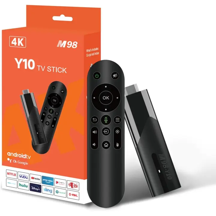Mini TV Stick Android 13 2GB+16GB 4-8K Control Remoto por Voz Bluetooth 2.4G+5G WiFi+BT4.0 Smart TV Box Android TV Stick transmisión rápida, Voz Alexa, Controles de TV (Y10-Andriod 13) - 1