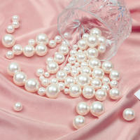 10-1000pcs Perlas De Imitación De ABST Para Pulseras Con Agujeros Rectos 3-20mm Beige Blanco Hechas De Cuentas Redondas Para Creación De Joyería DIY - details 5