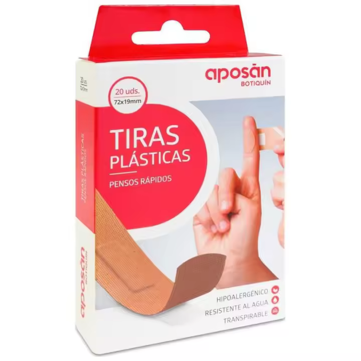 Aposán Tiras Plásticas 1 Tamaño, 20 Uds - 1