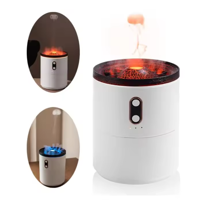 Difusor Volcano, dimusor de Aceites Esenciales para el hogar, Humidiffador Volcano de 450 Ml para dormitorio, dimusor de Aromatherapy, Automático Sin Agua - 1