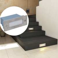 vidaXL Foco empotrable de escalera 2 LED 44x111x56 mm - details 5