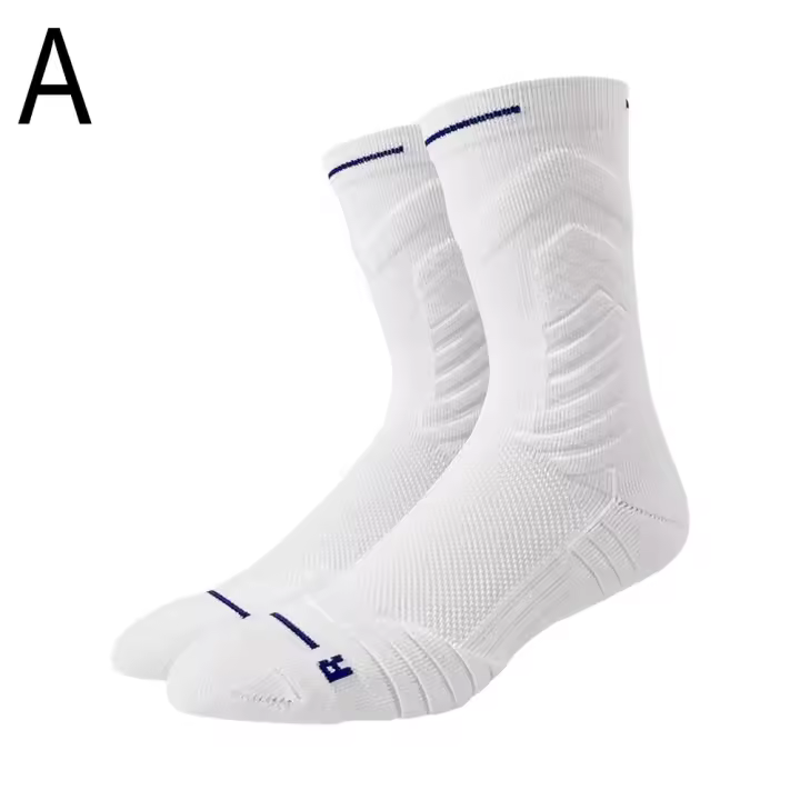 Calcetines De Baloncesto Profesionales 1 Par Calcetines De Deporte Con Parte Inferior De Toalla Gruesa Protección De Tobillo Antideslizantes Para Juegos Y Entrenamientos - 1