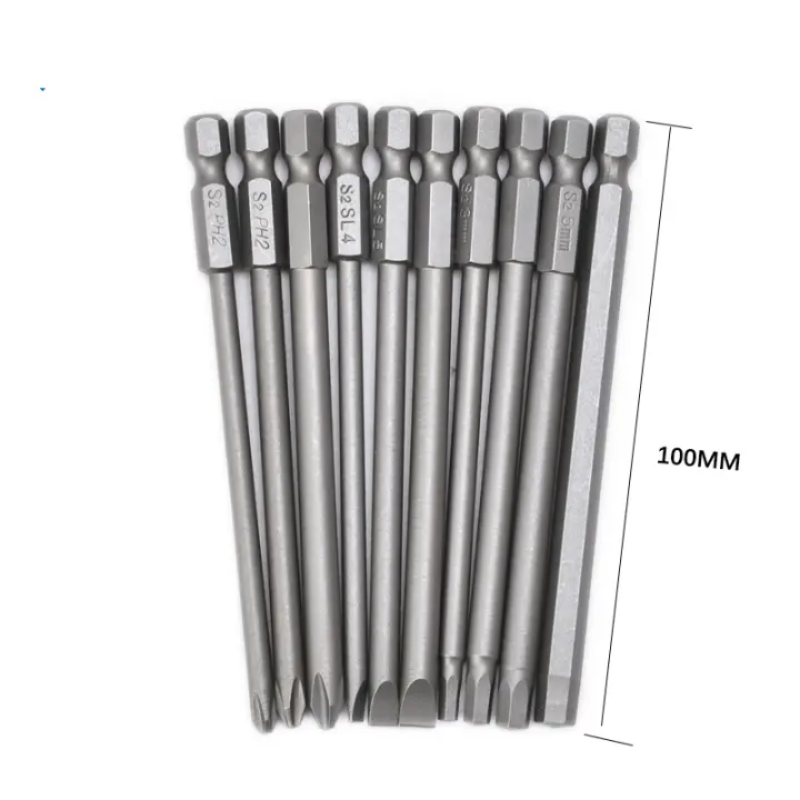 Juego De Destornilladores Magnéticos 10 En 1 Phillips Slotted Multifuncional Para Reparación De Coches Accesorios Para Taladro Eléctrico - 1