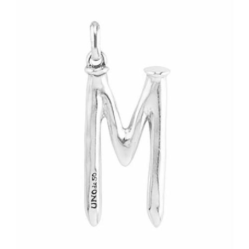 Uno de 50 CHA0013MTL0000U Inicial M Colgante Mujer Baño Plata Medida 2,7x5,5 cm - 000500477